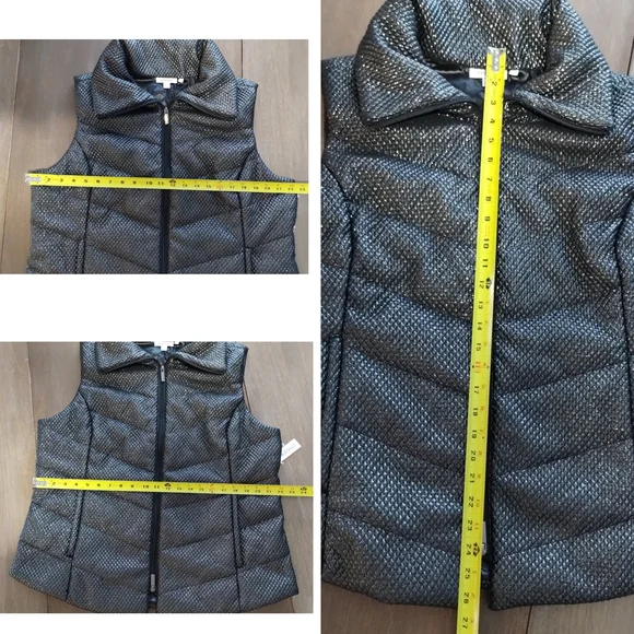 Chico's Zenergy Foil Quilt Puffer Vest Black - Picture 9 of 10